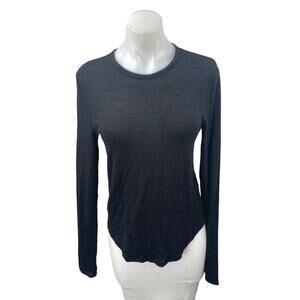 Abercrombie & Fitch Women's Black Crewneck Long Sleeve Tee T-shirt Top Size M